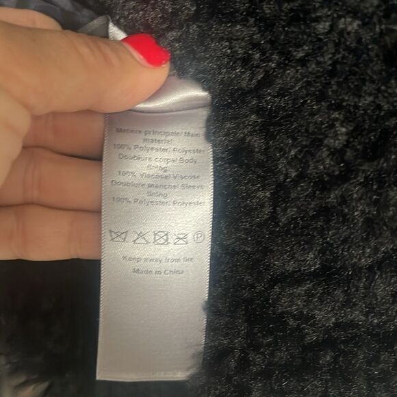 $498 ZADIG &VOLTAIRE WOMEN'S JACKET/ COAT TEDDY SOFT Fleur Soft Black NWT - Picture 15 of 15